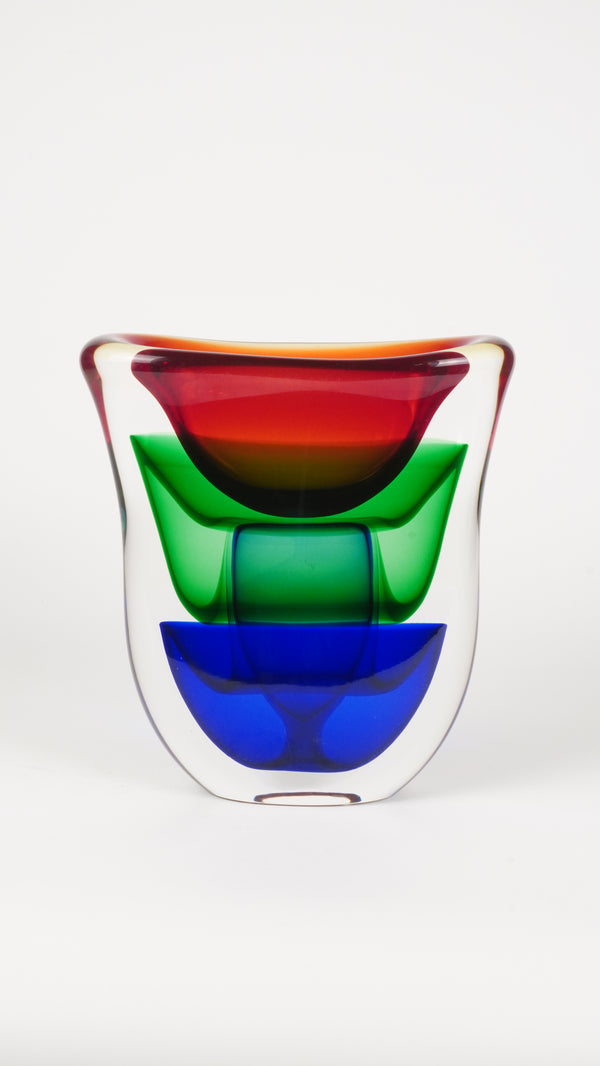 "Ripple" Murano Glass Vase - Chroma Collection