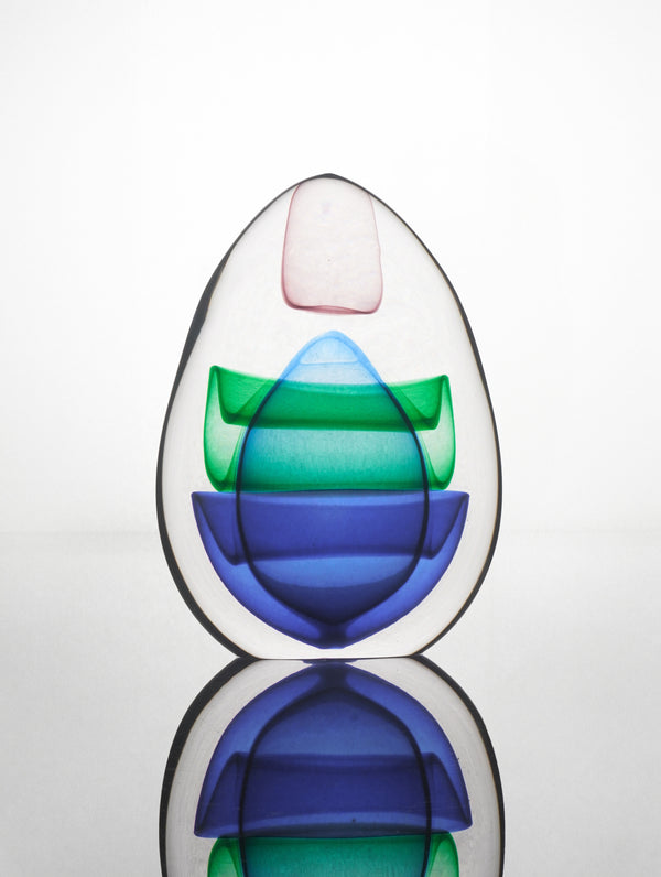 "Stratum" Murano Glass Sculpture - Chroma Collection