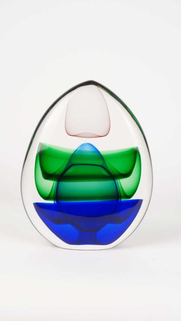 "Stratum" Murano Glass Sculpture - Chroma Collection