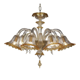 Wave Murano Glass Auber Chandelier - an elegant handcrafted Murano glass chandelier, showcasing intricate designs and vibrant colors to illuminate your space with style and sophistication