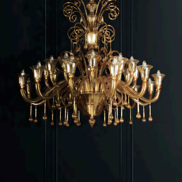 Wave Murano Glass Barcellona Chandelier - an elegant handcrafted Murano glass chandelier, showcasing intricate designs and vibrant colors to illuminate your space with style and sophistication