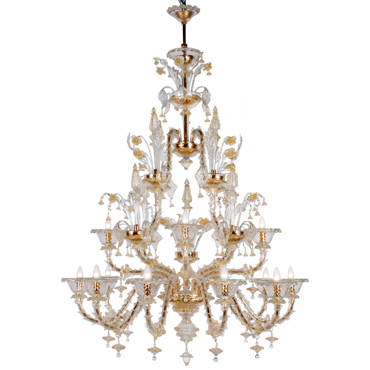 Wave Murano Glass Bellini Chandelier - an elegant handcrafted Murano glass chandelier, showcasing intricate designs and vibrant colors to illuminate your space with style and sophistication