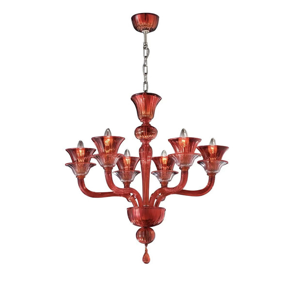 Wave Murano Glass Berlino Chandelier - an elegant handcrafted Murano glass chandelier, showcasing intricate designs and vibrant colors to illuminate your space with style and sophistication