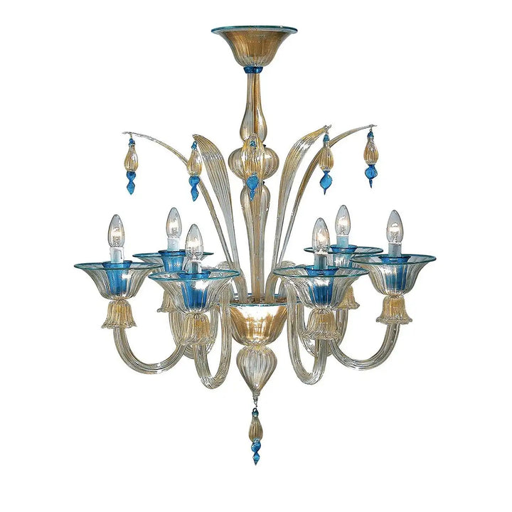 Wave Murano Glass Berlioz Chandelier - an elegant handcrafted Murano glass chandelier, showcasing intricate designs and vibrant colors to illuminate your space with style and sophistication