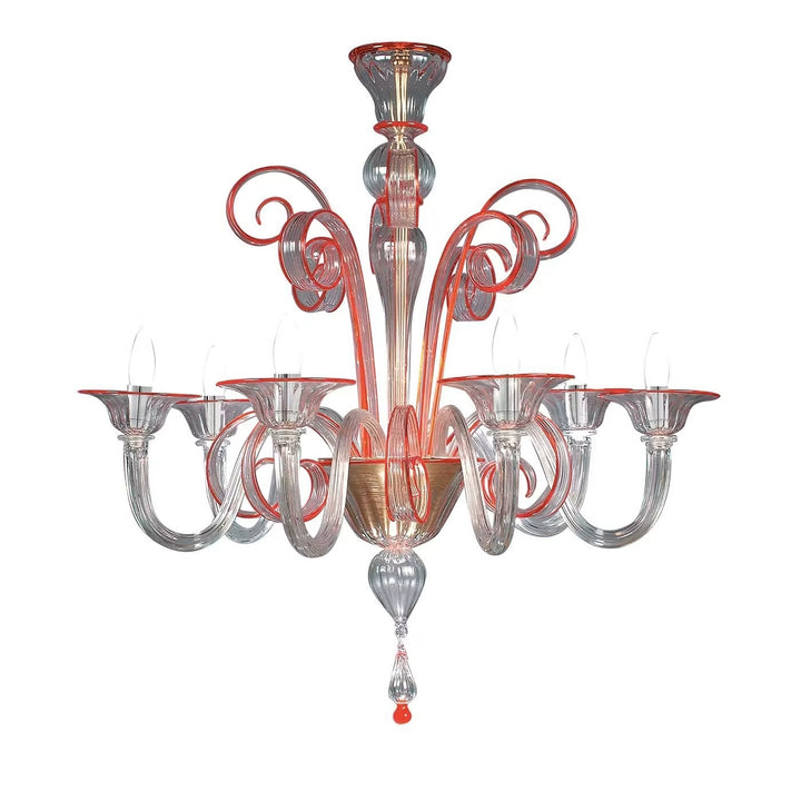 Wave Murano Glass Bizet Chandelier - an elegant handcrafted Murano glass chandelier, showcasing intricate designs and vibrant colors to illuminate your space with style and sophistication