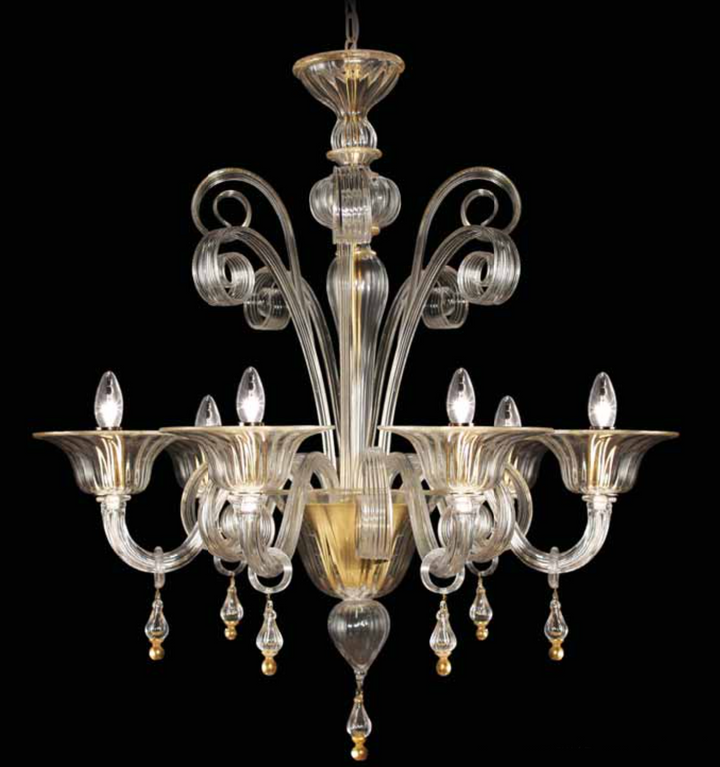 Wave Murano Glass Bizet Chandelier - an elegant handcrafted Murano glass chandelier, showcasing intricate designs and vibrant colors to illuminate your space with style and sophistication