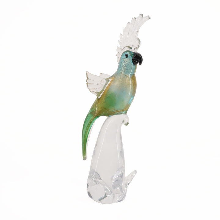 Birds with 24k gold leaf or 999/1000 silver leaf wavemuranoglass