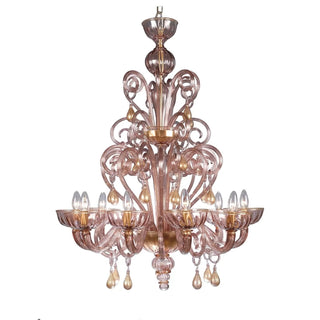 Wave Murano Glass Debussy Chandelier - an elegant handcrafted Murano glass chandelier, showcasing intricate designs and vibrant colors to illuminate your space with style and sophistication