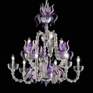 Wave Murano Glass Inferno Chandelier - an elegant handcrafted Murano glass chandelier, showcasing intricate designs and vibrant colors to illuminate your space with style and sophistication