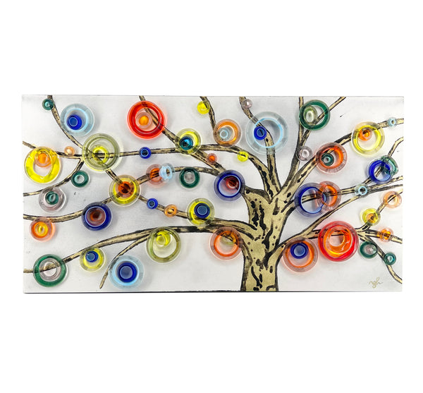 "Tribute to Klimt" - Murano Glass Artwork by Giorgio and Lara Grosselle