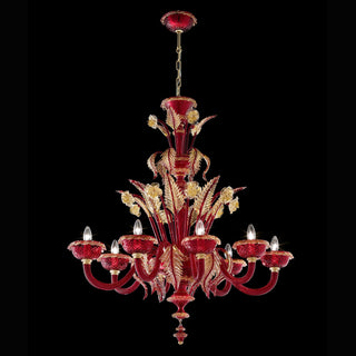 Wave Murano Glass Lehar Chandelier - an elegant handcrafted Murano glass chandelier, showcasing intricate designs and vibrant colors to illuminate your space with style and sophistication