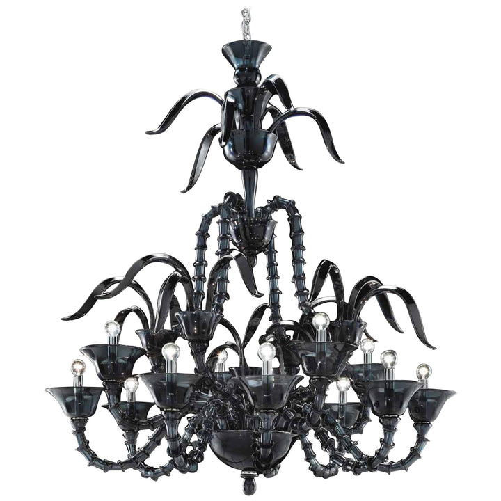 Wave Murano Glass New York Chandelier - an elegant handcrafted Murano glass chandelier, showcasing intricate designs and vibrant colors to illuminate your space with style and sophistication