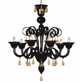 Wave Murano Glass Prokofiev Chandelier - an elegant handcrafted Murano glass chandelier, showcasing intricate designs and vibrant colors to illuminate your space with style and sophistication