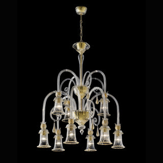 Wave Murano Glass Satie Chandelier - an elegant handcrafted Murano glass chandelier, showcasing intricate designs and vibrant colors to illuminate your space with style and sophistication