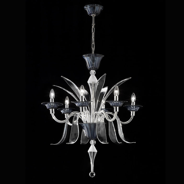 Wave Murano Glass Shangai Chandelier - an elegant handcrafted Murano glass chandelier, showcasing intricate designs and vibrant colors to illuminate your space with style and sophistication
