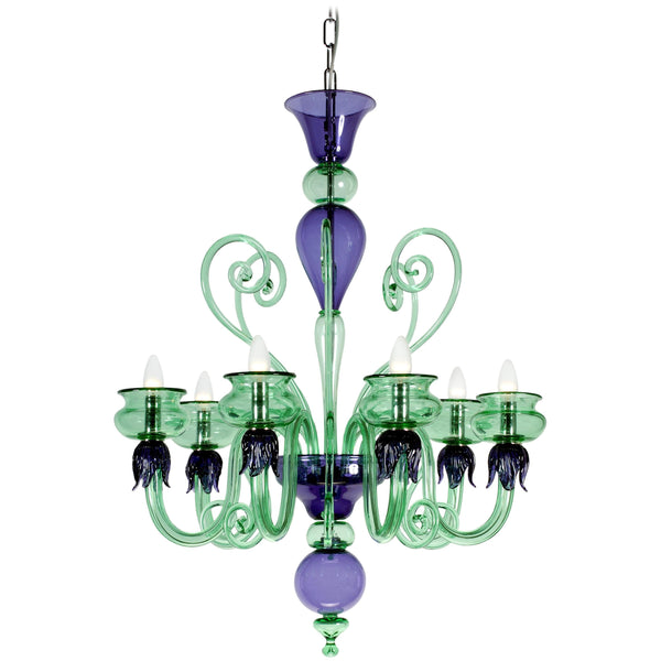 Wave Murano Glass Sibelius Chandelier - an elegant handcrafted Murano glass chandelier, showcasing intricate designs and vibrant colors to illuminate your space with style and sophistication