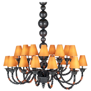 Wave Murano Glass Silver Sprout Chandelier - an elegant handcrafted Murano glass chandelier, showcasing intricate designs and vibrant colors to illuminate your space with style and sophistication