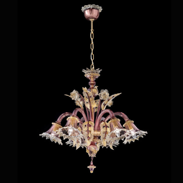 Wave Murano Glass Strauss Chandelier - an elegant handcrafted Murano glass chandelier, showcasing intricate designs and vibrant colors to illuminate your space with style and sophistication