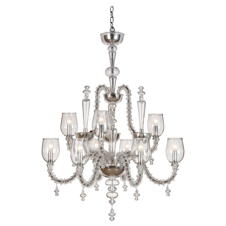 Wave Murano Glass Tokio Chandelier - an elegant handcrafted Murano glass chandelier, showcasing intricate designs and vibrant colors to illuminate your space with style and sophistication