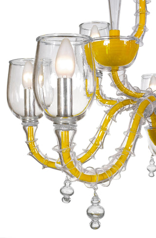 Wave Murano Glass Tokio Chandelier - an elegant handcrafted Murano glass chandelier, showcasing intricate designs and vibrant colors to illuminate your space with style and sophistication