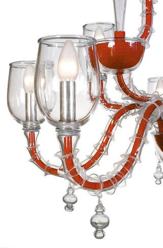 Wave Murano Glass Tokio Chandelier - an elegant handcrafted Murano glass chandelier, showcasing intricate designs and vibrant colors to illuminate your space with style and sophistication