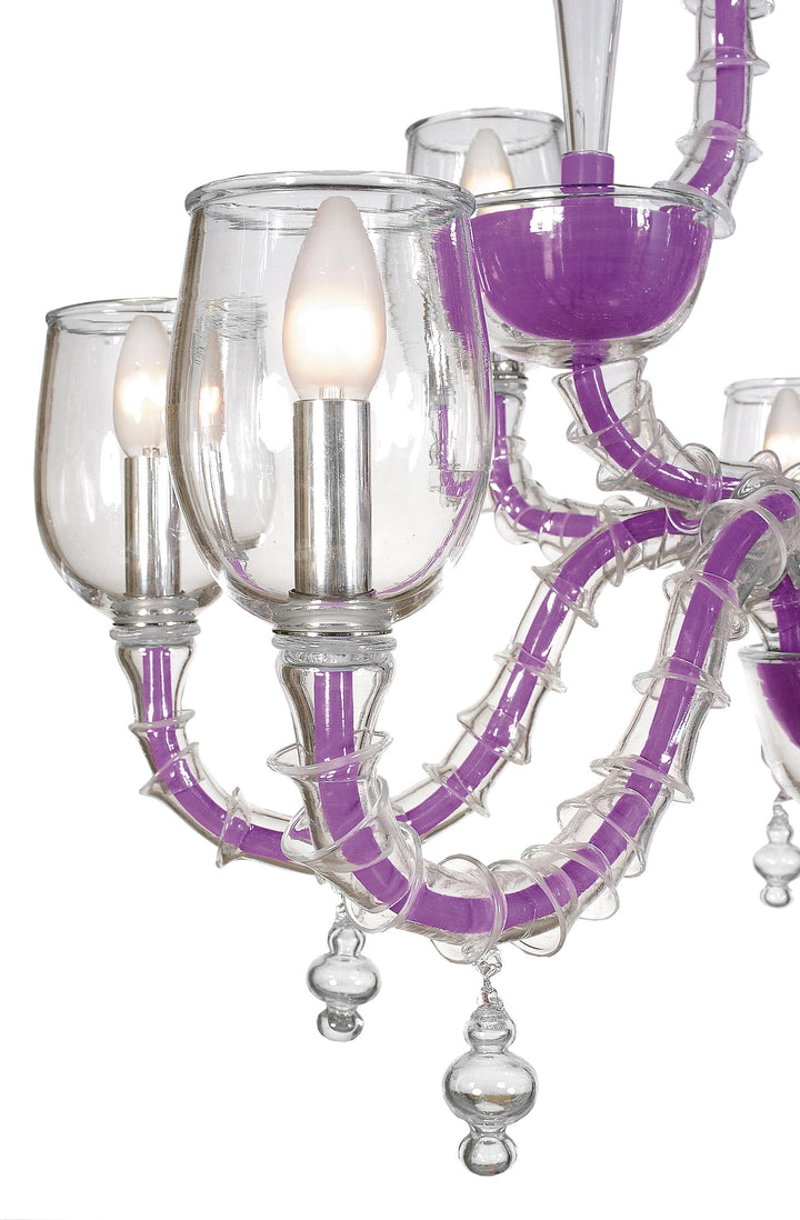 Wave Murano Glass Tokio Chandelier - an elegant handcrafted Murano glass chandelier, showcasing intricate designs and vibrant colors to illuminate your space with style and sophistication