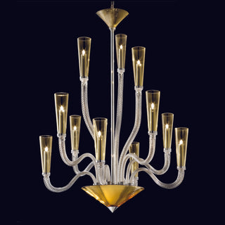 Wave Murano Glass Tripode Chandelier - an elegant handcrafted Murano glass chandelier, showcasing intricate designs and vibrant colors to illuminate your space with style and sophistication