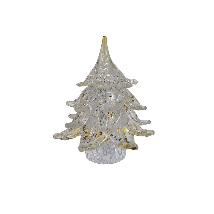 Christmas Tree with 24k gold or silver leaf wavemuranoglass